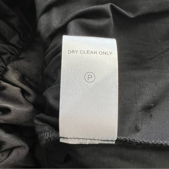 NWT Hunter Bell Anthropologie Rhea Top Off Shoulder Ribbon Pleated Black 6 - Picture 12 of 14